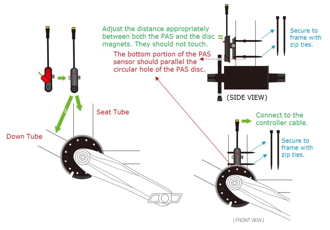 pedal assist sensor installation diagram