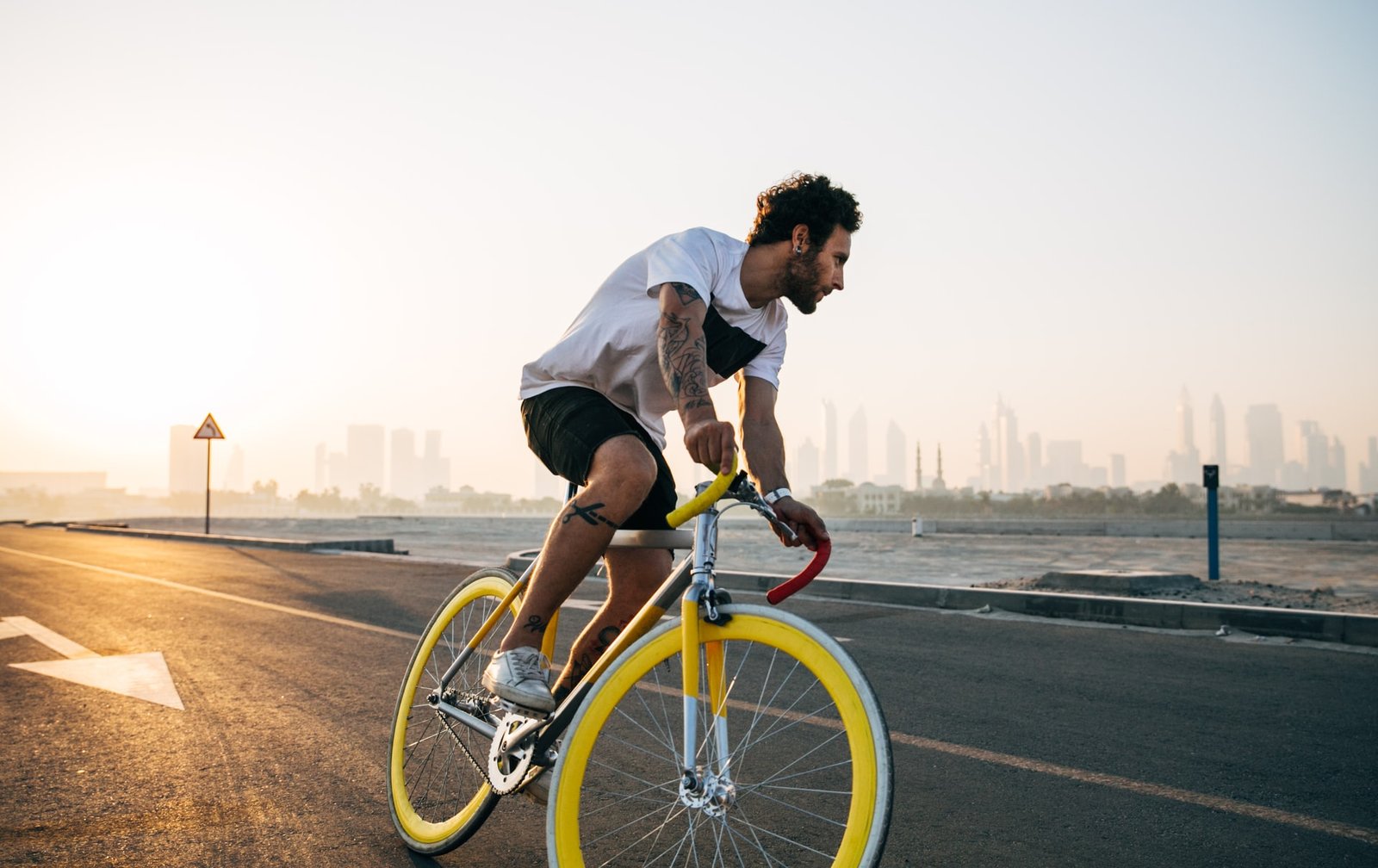 man biking for health benefits